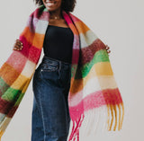 Multi Bright Checkered Scarf
