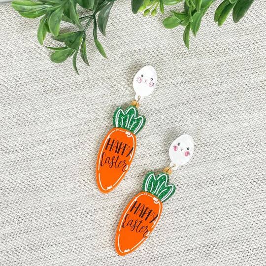 Happy Easter Carrot Earrings