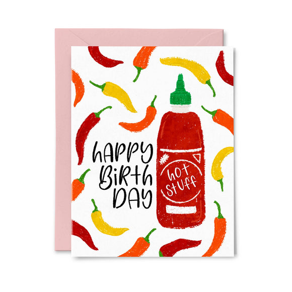 Happy Birthday Hot Stuff - Birthday Card