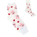 Hearts and Bunnies Knit Socks