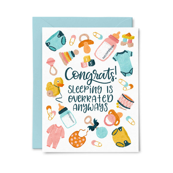 Sleep is Overrated - Baby Card