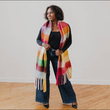 Multi Bright Checkered Scarf