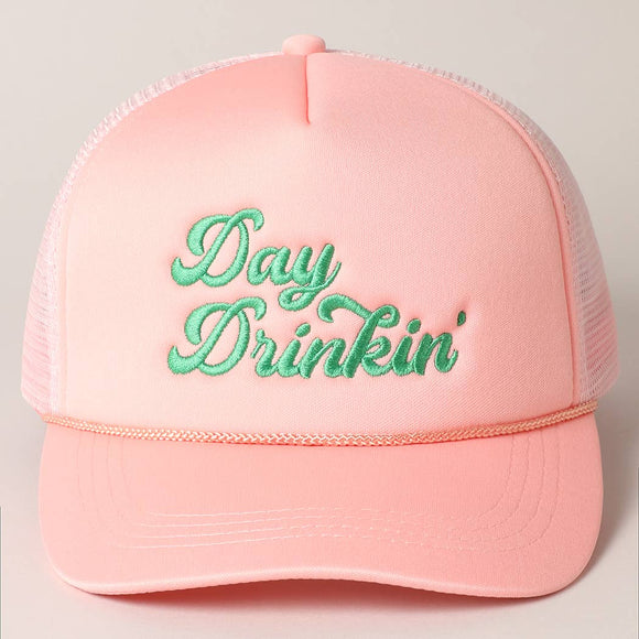 Day Drinkin Embroidered Trucker Hat