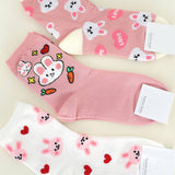 Hearts and Bunnies Knit Socks
