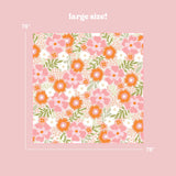 On-the-Go Quilted Blanket-Beyond Blooms Pink Orange