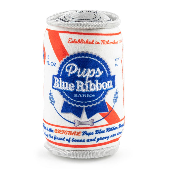 Pups Blue Ribbon Plush Squeaker Dog Toy