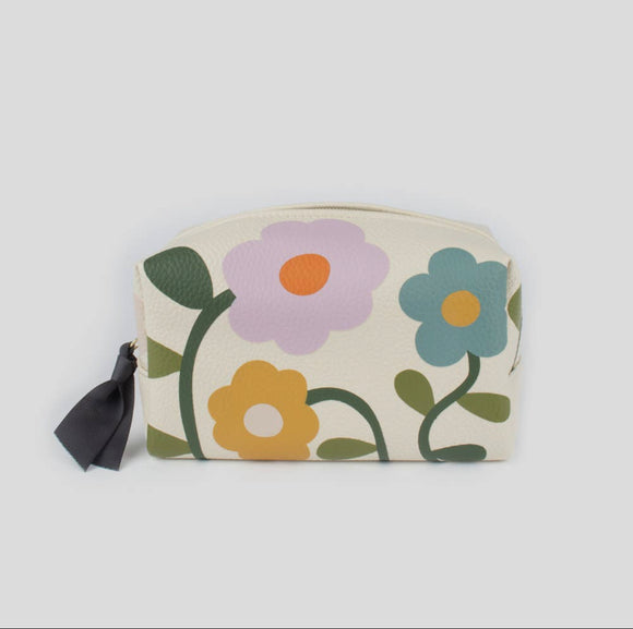 Multi Floral Cube Cosmetic Bag
