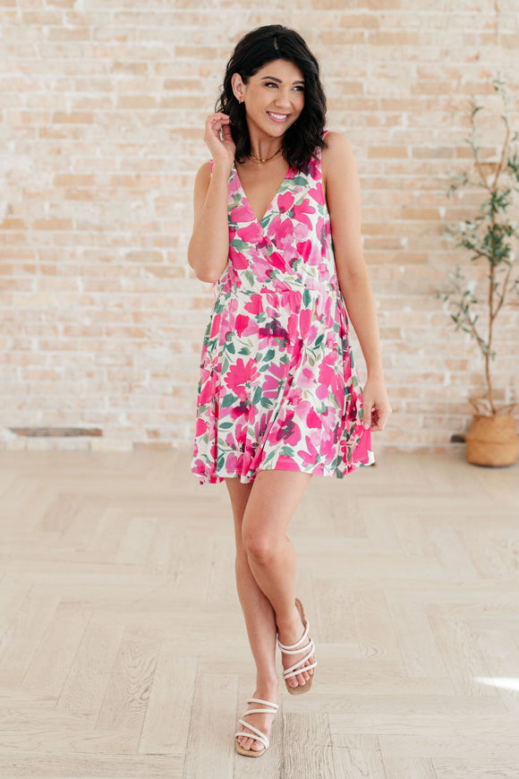 The Suns Been Quite Kind V-Neck Dress in Pink (Online Exclusive Item)