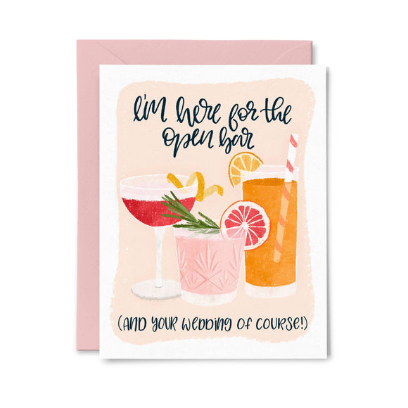 Open Bar - Wedding Greeting Card