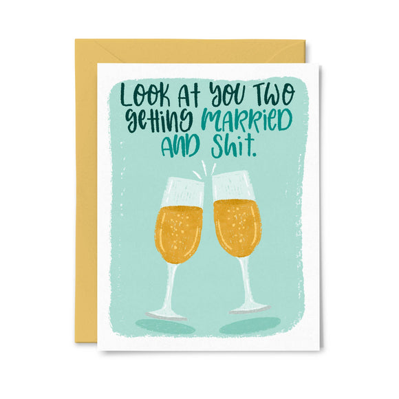 Getting Married and Shit - Wedding Card