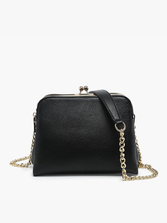Kisslock Crossbody in Black