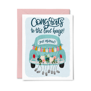 Congrats Love Bugs - Wedding Card