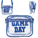 Game Day Clear Transparent Crossbody Bag (Asstd Colors)