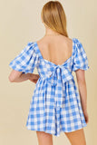 Plaid Print Romper