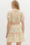 Spring Eyelet Belted Mini Dress