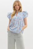 Spring Me Along Flutter Blouse