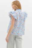 Spring Me Along Flutter Blouse