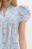 Spring Me Along Flutter Blouse