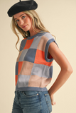 Checkered Sweater Vest
