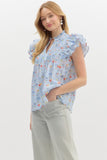 Spring Me Along Flutter Blouse