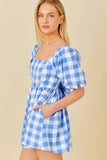 Plaid Print Romper