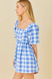 Plaid Print Romper