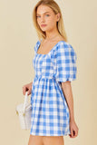 Plaid Print Romper