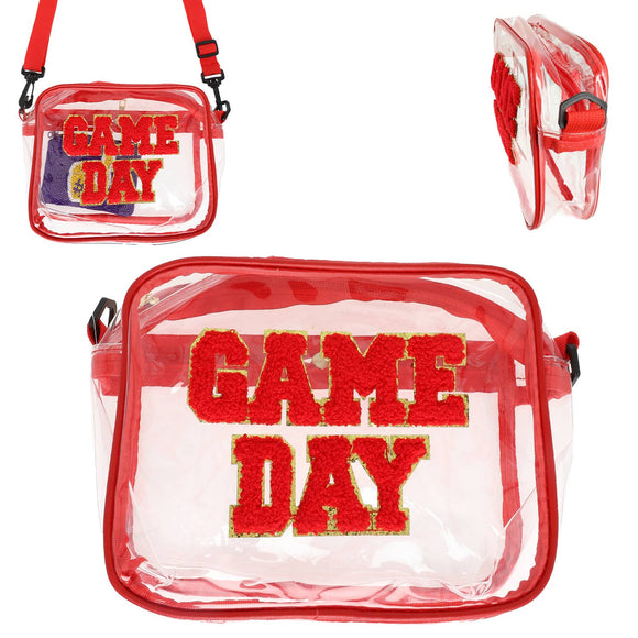 Game Day Clear Transparent Crossbody Bag (Asstd Colors)